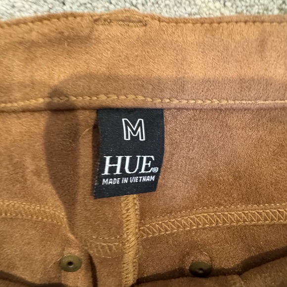 HUE sz MED Tan Suede-Style Leggings/Jeggings - Picture 3 of 3